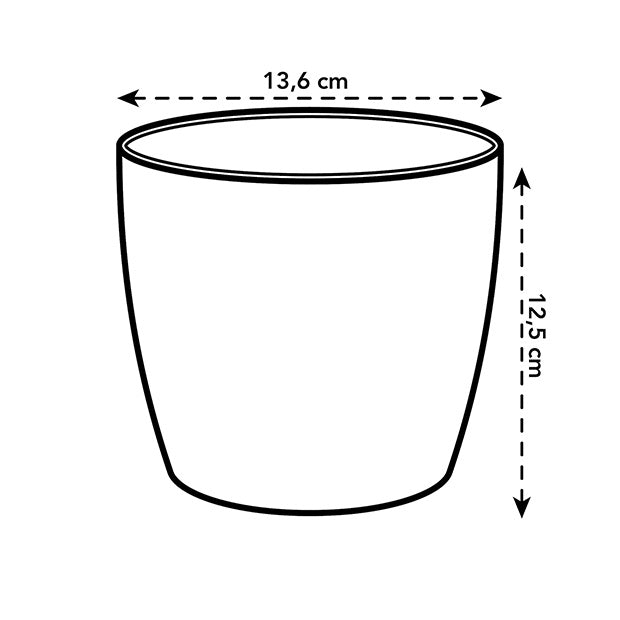 Elho Cache-pot Brussels rond brun cookie - Cache-pots