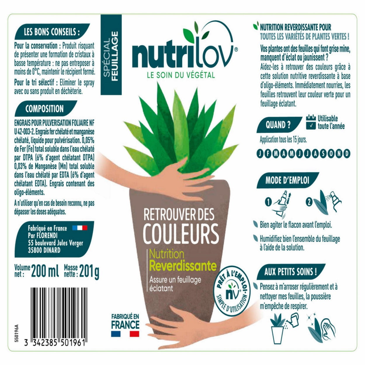 Retrouvez des couleurs - Engrais NUTRILOV - Equipement